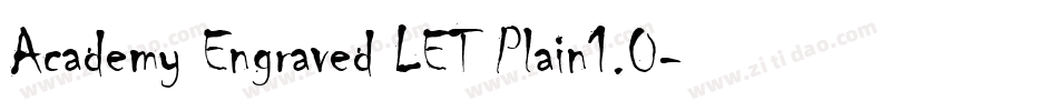 Academy Engraved LET Plain1.0字体转换
